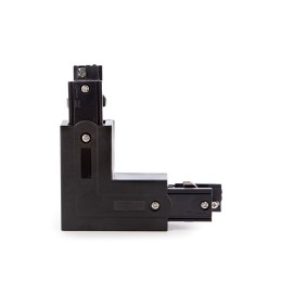 Conector L Carril Trifásico Negro