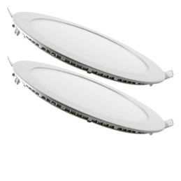 Pack 2 Placas LED 18W 1350Lm 6000ºK Plata 40.000H [GR-RDP1305-18W-CW-PK2-AP]