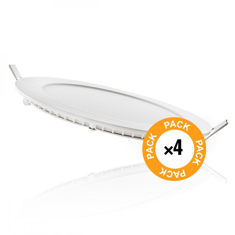 Pack 4 Placas LED 12W 860Lm 6000ºK 40.000H [JL-GP-LZ-2-PK4-AP]