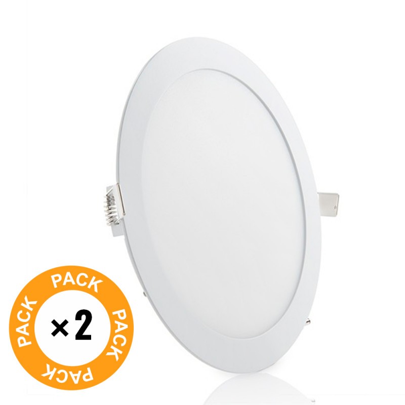 Pack 2 Placas LED 20W 1600Lm 6000ºK Circular 40.000H [GR-RDP15-20W-CW-PK2-AP]
