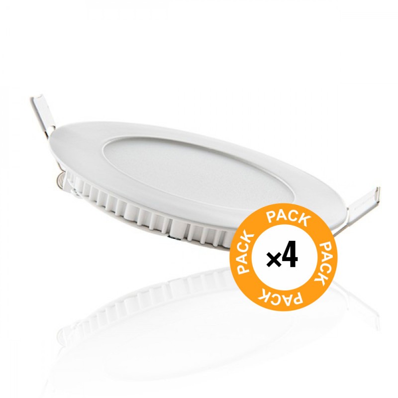 Pack 4 Placas LED 6W 400Lm 6000ºK 40.000H [JL-GP-LZ-1-PK4-AP]