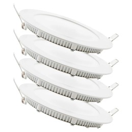 Pack 4 Placas LED 9W 720Lm 6000ºK 40.000H [HO-PLCIR9W-CW-4PK-AP]