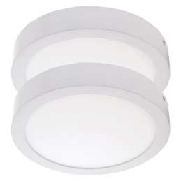 Pack 2 Plafónes LED 24W 1900Lm 6000ºK Superficie 40.000H [HO-PLAF-C-24W-CW-PK2-AP]