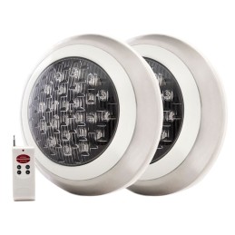 Pack 2 Focos Piscina LED 24W Superficie Ø300Mm Multicolor Mando a Distancia 40.000H [KD-FPS-63-24W-RGB-PK2-AP]