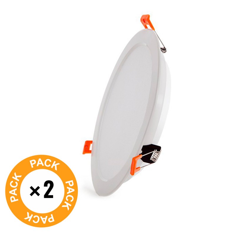 Pack 2 Focos Downlight LED 24W 2160Lm 6000ºK Corte 184Mm 40.000H [HO-PCE-24W-190-CW-PK2-AP]