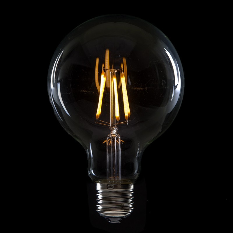 Bombilla LED E27 6W  432Lm 2000ºK Filamento G95 40.000H [WO-LF-G95-E27-6W-WW]