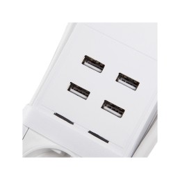 Enchufe Multiple Wifi 3 X Schuko 4 X Usb Compatible Amazon Alexa/Google Home