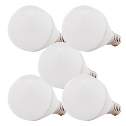 Pack 5 Bombillas LED E14 7W 520Lm 6000ºK 40.000H [HO-C37-E14-7W-RC-CW-PK5-AP]