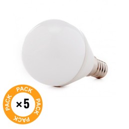 Pack 5 Bombillas LED E14 5W 410Lm 6000ºK 40.000H [HO-P45-E14-5W-RC-CW-PK5-AP]
