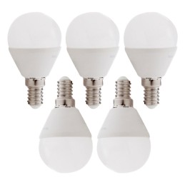 Pack 5 Bombillas LED E14 5W 410Lm 6000ºK 40.000H [HO-P45-E14-5W-RC-CW-PK5-AP]