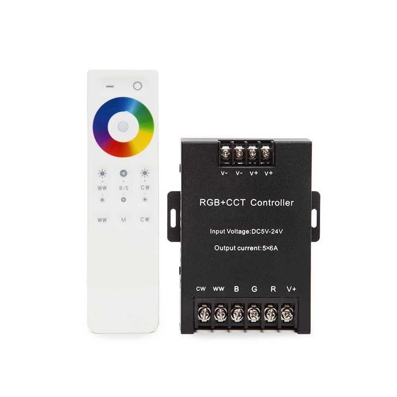 Controlador 2.4G Táctil RGB+Cct 5 Canales Mando a Distancia