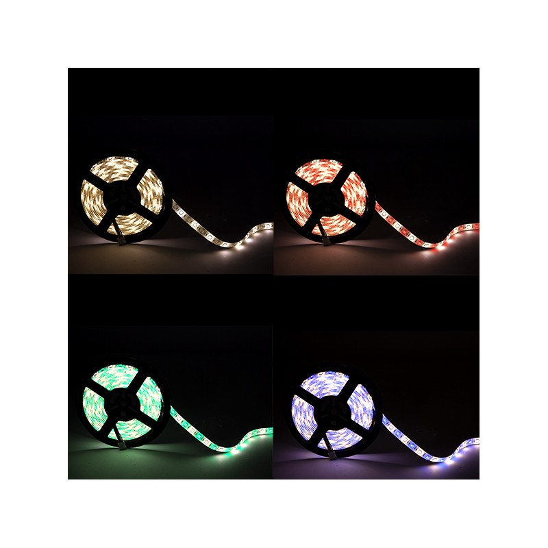 Tira de 300 LEDs 60W 3.780Lm 4200ºK SMD5050 24VDC IP65 RGB+Blanco x5M 40.000H [CA-5050-60-24-IP65-RGB-W]-Blanco Natural
