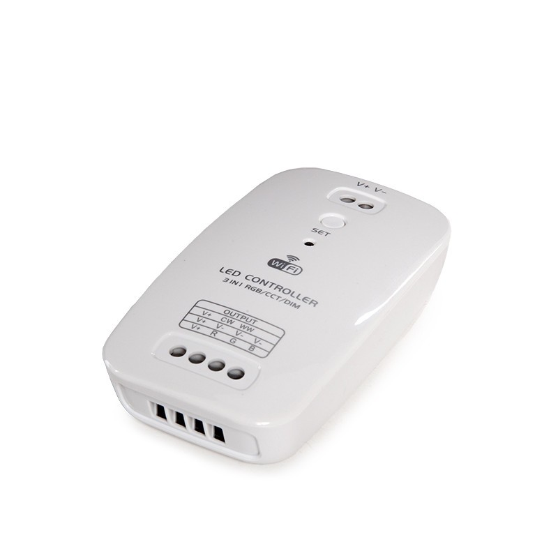 Controlador Wifi Tira LED - Tres En Uno - Temperatura Color/Rgb/Dim - Compatible Alexa