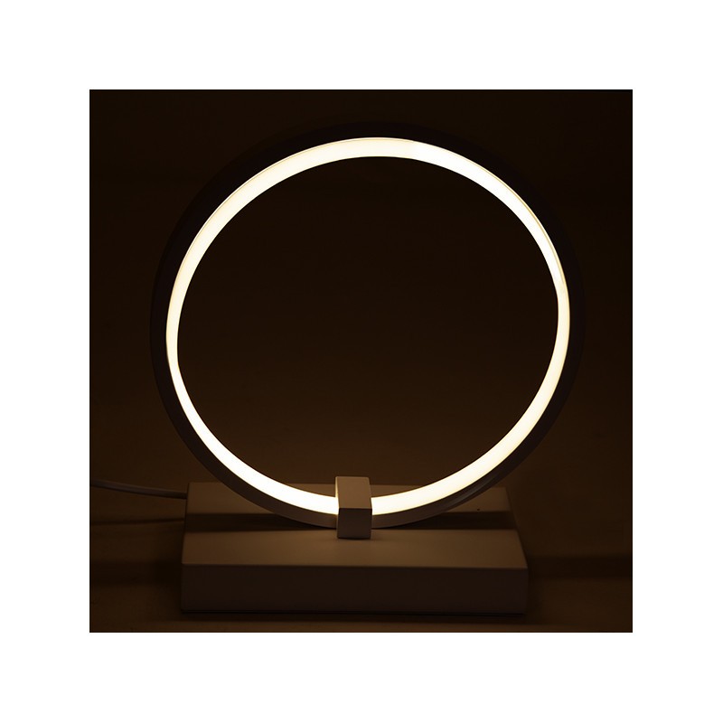 Lámpara de Mesa 15W  935Lm 4200ºK LED Circle Dimable 40.000H [HO-LM-CIRCLE-20W-W]