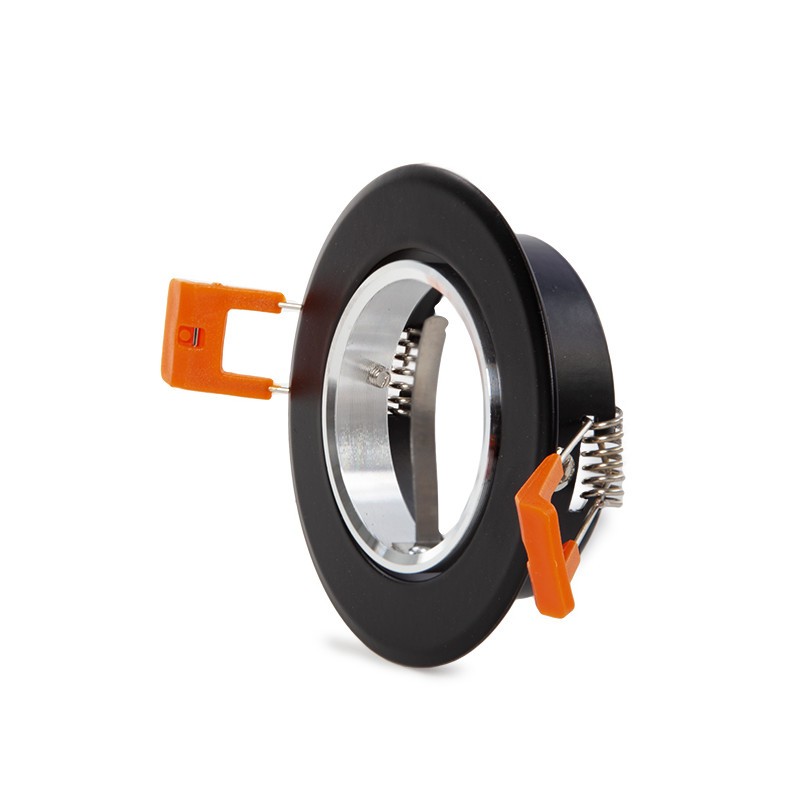 Aro Foco Downlight  Circular GU10 Ø84Mm - Negro