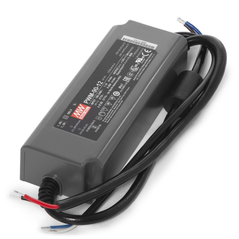 Transformador LED Meanwell 90W 230VAC/12VDC regulación 0-10V IP67