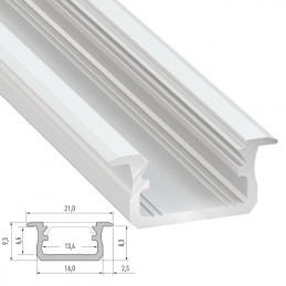 Perfíl Aluminio Tipo B 2,02M