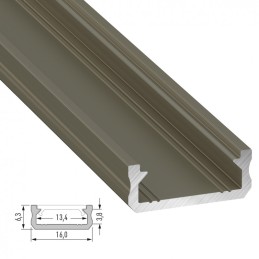 Perfíl Aluminio Tipo D 2,02M