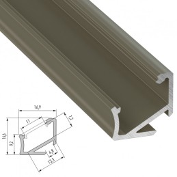 Perfíl Aluminio Tipo H 2,02M