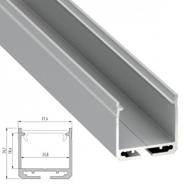 Perfíl Aluminio Tipo DILEDA 2,02M