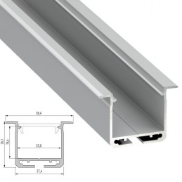 Perfíl Aluminio Tipo inDILEDA 2,02M