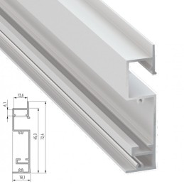 Perfíl Aluminio  FLARO 2,02M