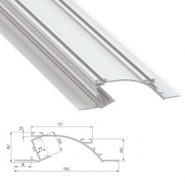 Perfíl Aluminio  TOPO 2,02M LL-10-0514-20