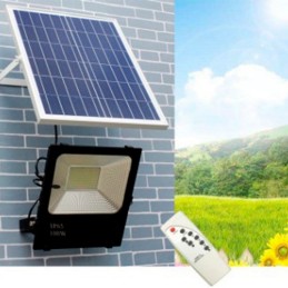 Foco Proyector LED 10W 1.000Lm 6000ºK Solar Sensor 10W + Control Remoto Panel 6V/6W 40.000H [PL-626001-CW]