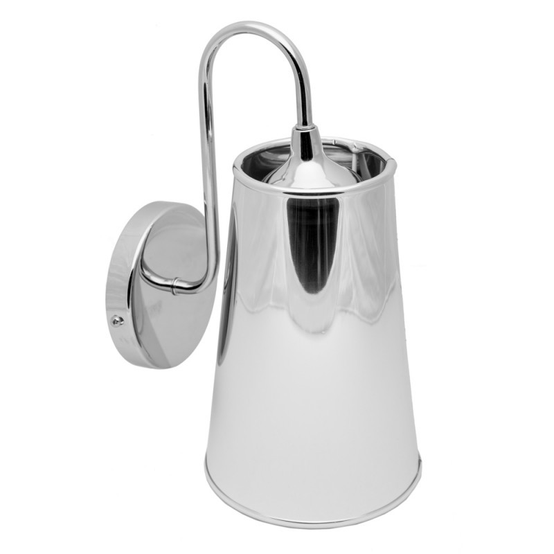 Aplique de Pared \"Kaia\" 1xE27 Plata (Sin Bombilla) [PLMP-219023]