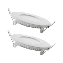 Pack 2 Placas LED 3W 230Lm 4200ºK Circular 40.000H [GR-RDP01-3W-W-PK2-AP]