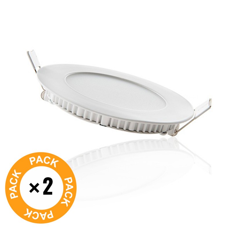 Pack 2 Placas LED 6W 400Lm 4200ºK Circular 40.000H [JL-GP-LZ-1-W-PK2-AP]