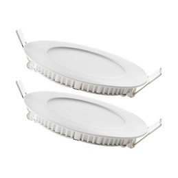 Pack 2 Placas LED 6W 400Lm 4200ºK Circular 40.000H [JL-GP-LZ-1-W-PK2-AP]