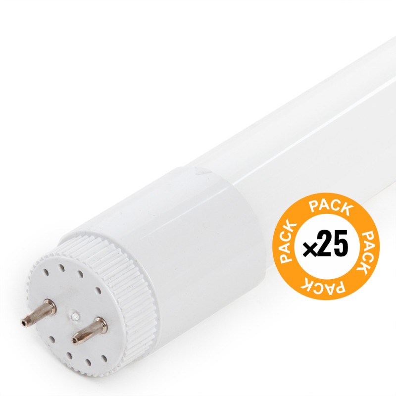 Pack 25 Tubos LED T8 18W 1.800Lm 6000ºK Cristal 120Cm 40.000H [LM-LM1063-CW]