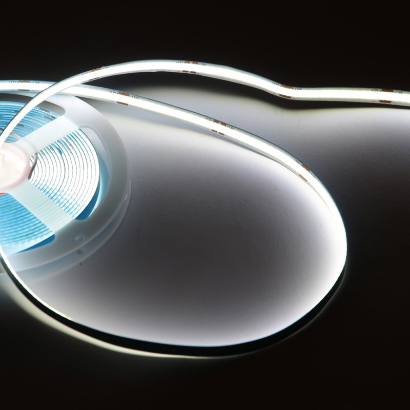 Tira LEDs COB 50W 5.000Lm CRI90 6000ºK IP20 24VDC x5M 50.000H [SUR-FCOB378-24V-CW]-Blanco Frio