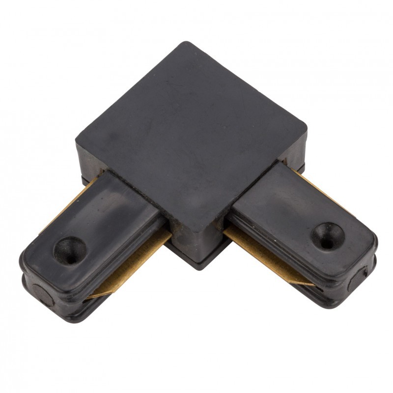 Conector 90º Carril Monofásico Negro
