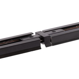 Conector Recto Carril Monofásico Negro