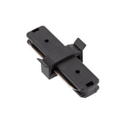 Conector Recto Carril Monofásico Negro