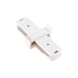 Conector Recto Carril Monofásico Blanco