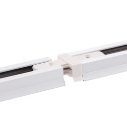 Conector Recto Carril Monofásico Blanco