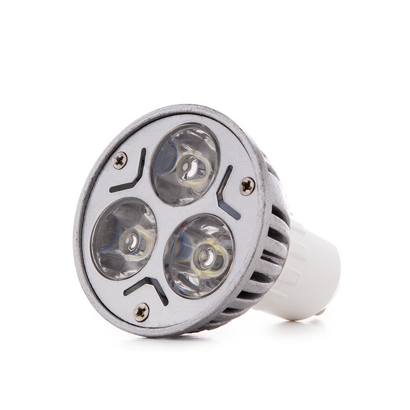 Bombilla LED GU10 3W 300Lm 6000ºK 40.000H [JL-GU10-3X1W-A-CW]