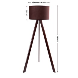 Lámpara Suelo \"AYD-1526\" Marrón 1xE27 Sin Bombilla [OPV-780SGN2427]