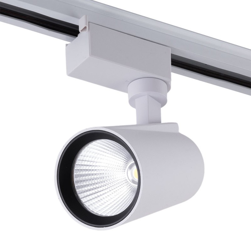 Foco de Carril LED 15W 1.350Lm CRI85 6000ºK Monofásico 40.000H [HO-FC-15W-W-CW]