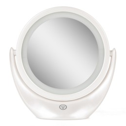 Espejo Iluminado Maquillaje LED 4200ºK Ø14,2Cm Recargable-Regulable Blanco 40.000H [SUN-ESLED-01-W]