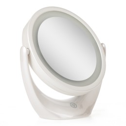 Espejo Iluminado Maquillaje LED 4200ºK Ø14,2Cm Recargable-Regulable Blanco 40.000H [SUN-ESLED-01-W]