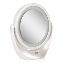 Espejo Iluminado Maquillaje LED 4200ºK Ø14,2Cm Recargable-Regulable Blanco 40.000H [SUN-ESLED-01-W]