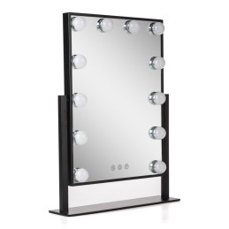 Espejo Iluminado Maquillaje LED 4200ºK 41x47,5Cm Regulable Negro 40.000H [SUN-ESLED-03-B]