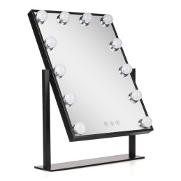 Espejo Iluminado Maquillaje LED 4200ºK 41x47,5Cm Regulable Negro 40.000H [SUN-ESLED-03-B]
