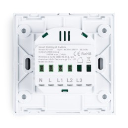 Interruptor Inteligente Táctil Cristal 2 Vía 1200W Compatible Google Home/Alexa [HIT-KS-601-2]