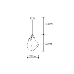Lámpara Colgante \"Kiara\"  [SKD-P2001-S-W]
