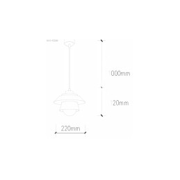 Lámpara Colgante \"Maeve\"  [SKD-P2006-W]